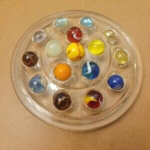 Vintage Collection Of Glass Marbles (display of flower frog -not included)
